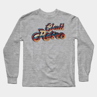 skull retro - vintage retro 70s future b Long Sleeve T-Shirt